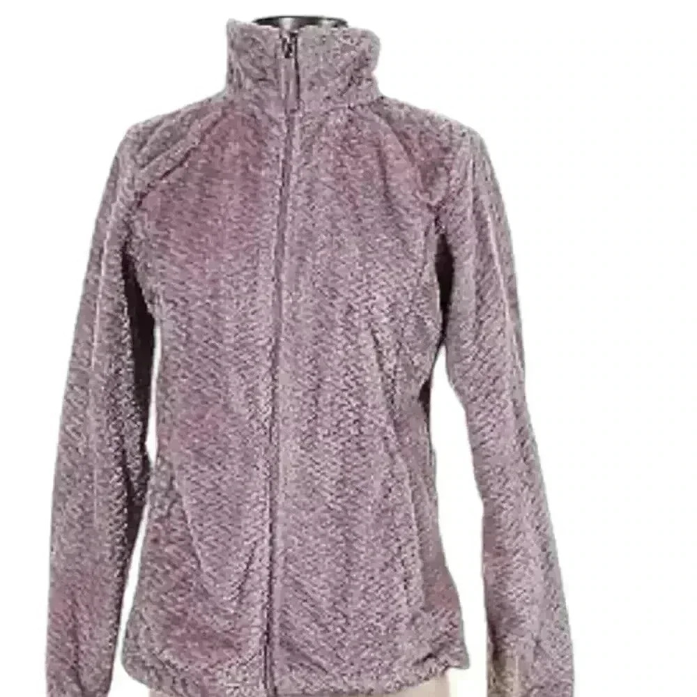 FREE2B Ladies Braided Butter Pile Jacket: Medium /Purple